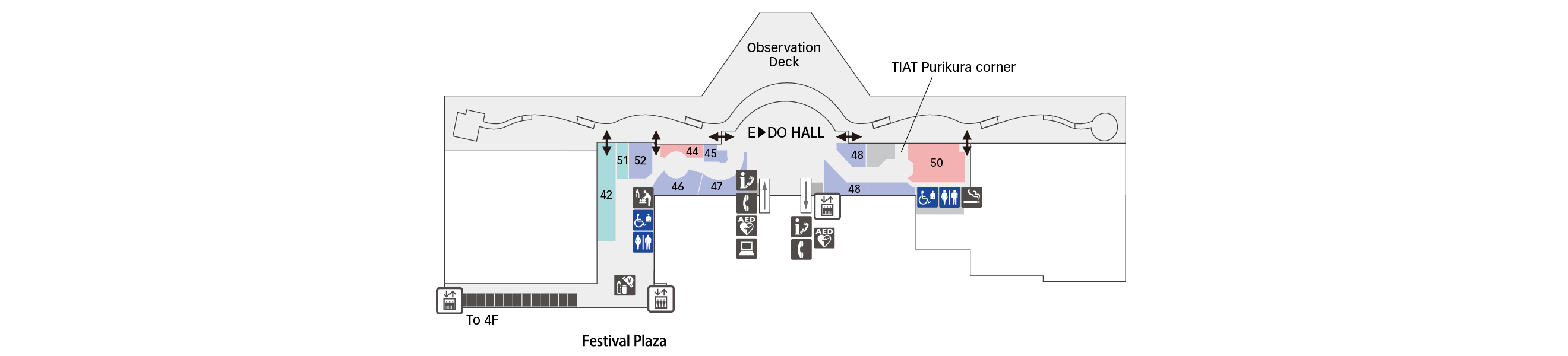 5F Restaurants & Shops floor map
