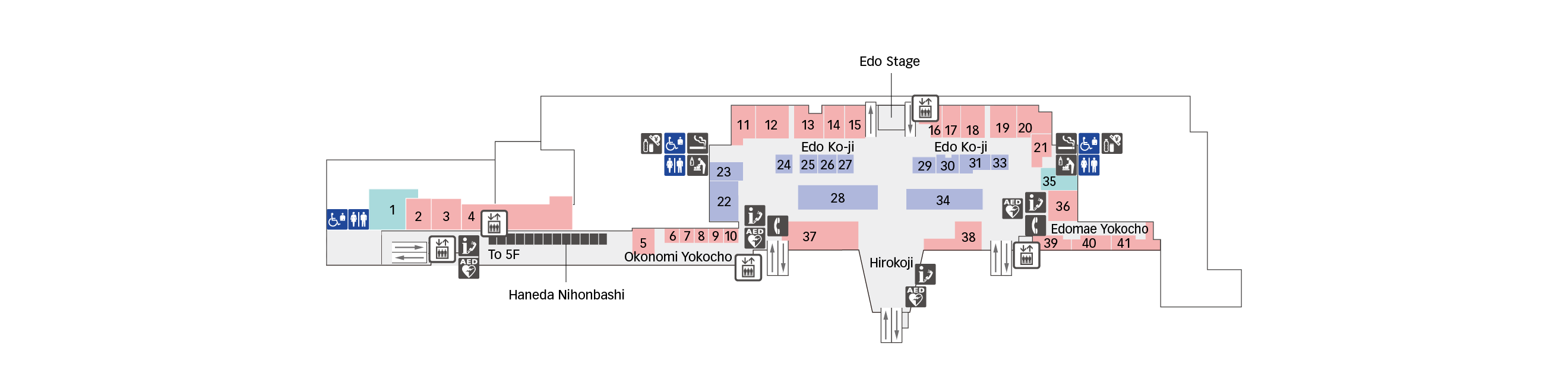 4F Restaurants & Shops floor map